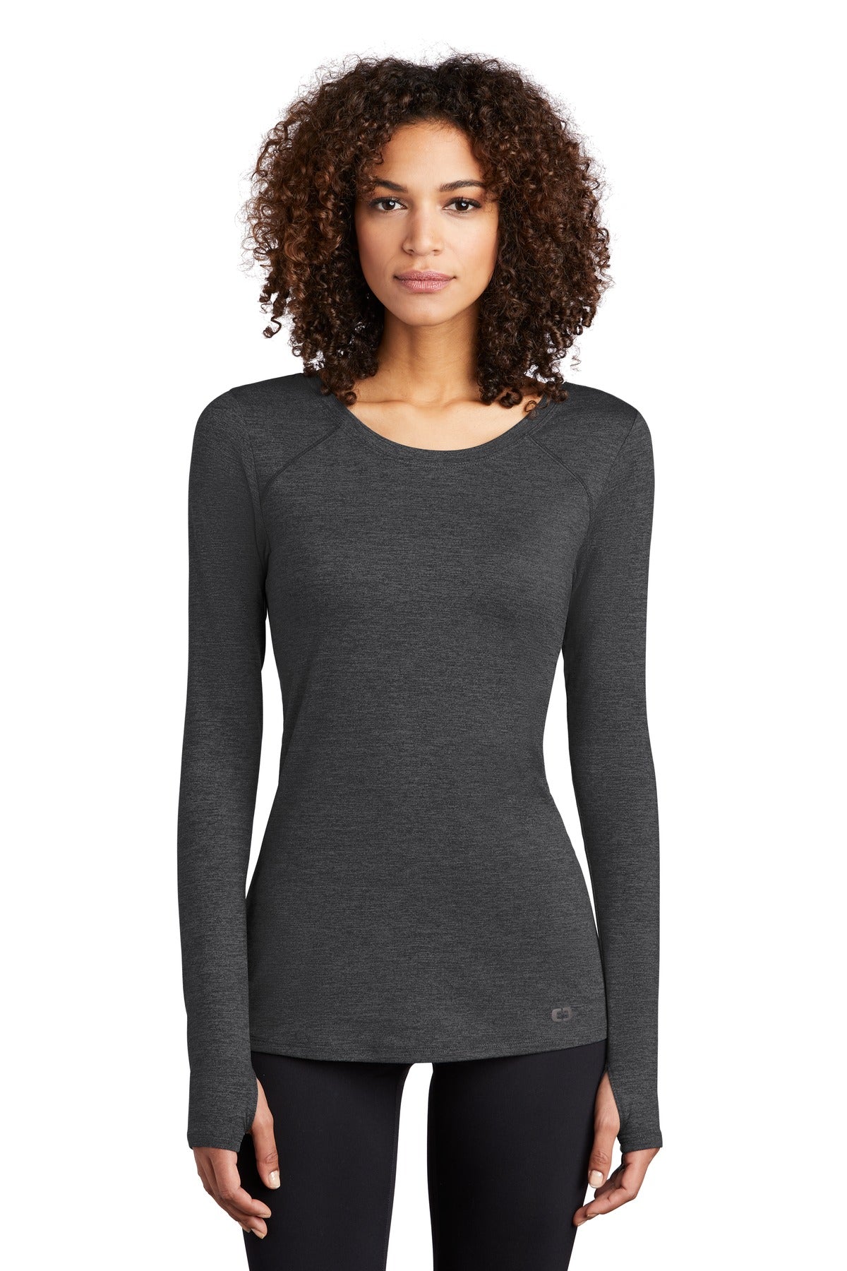 OGIO  Women's Force Long Sleeve Tee - Blacktop Heather