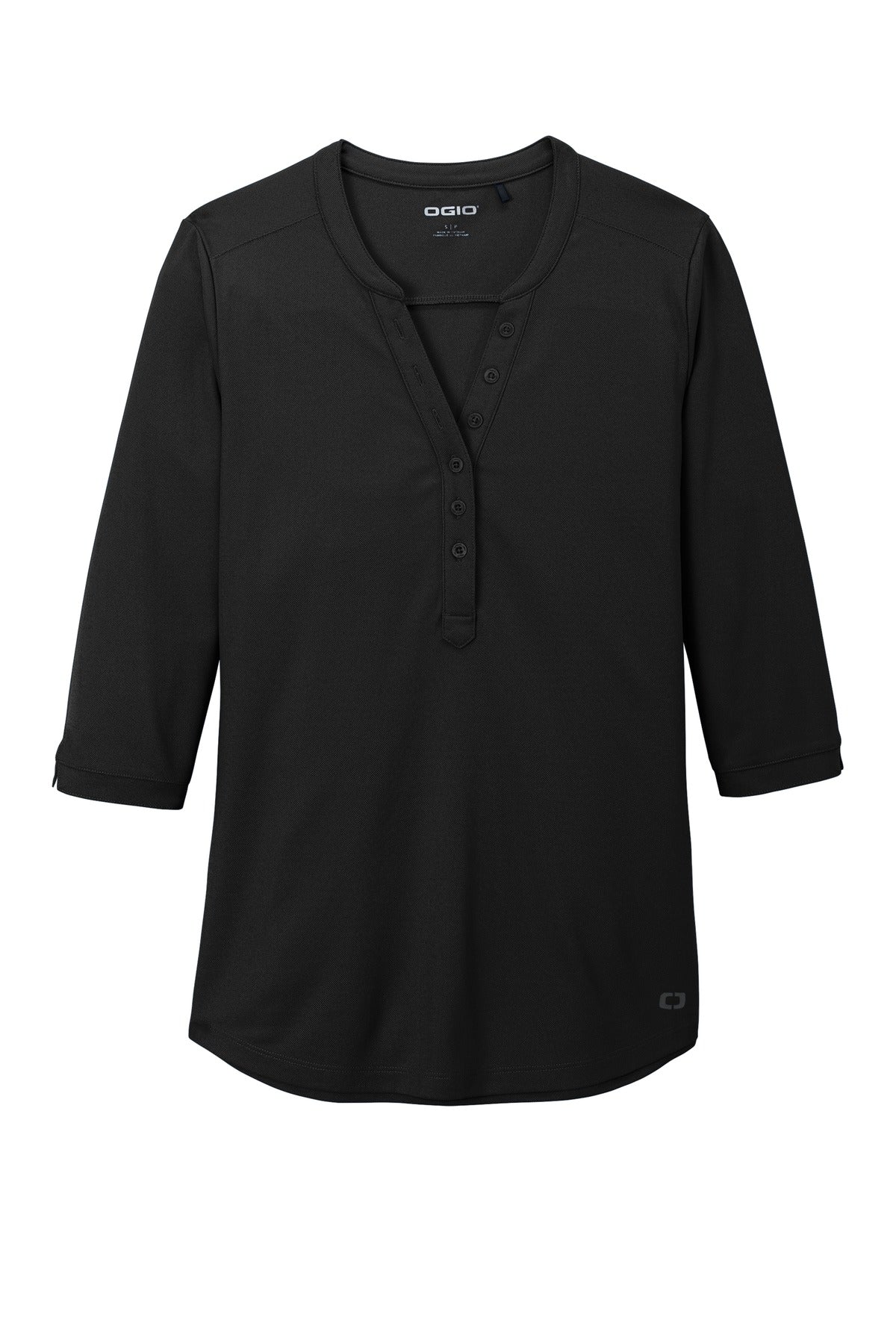 OGIO Women's Jewel Henley - Blacktop
