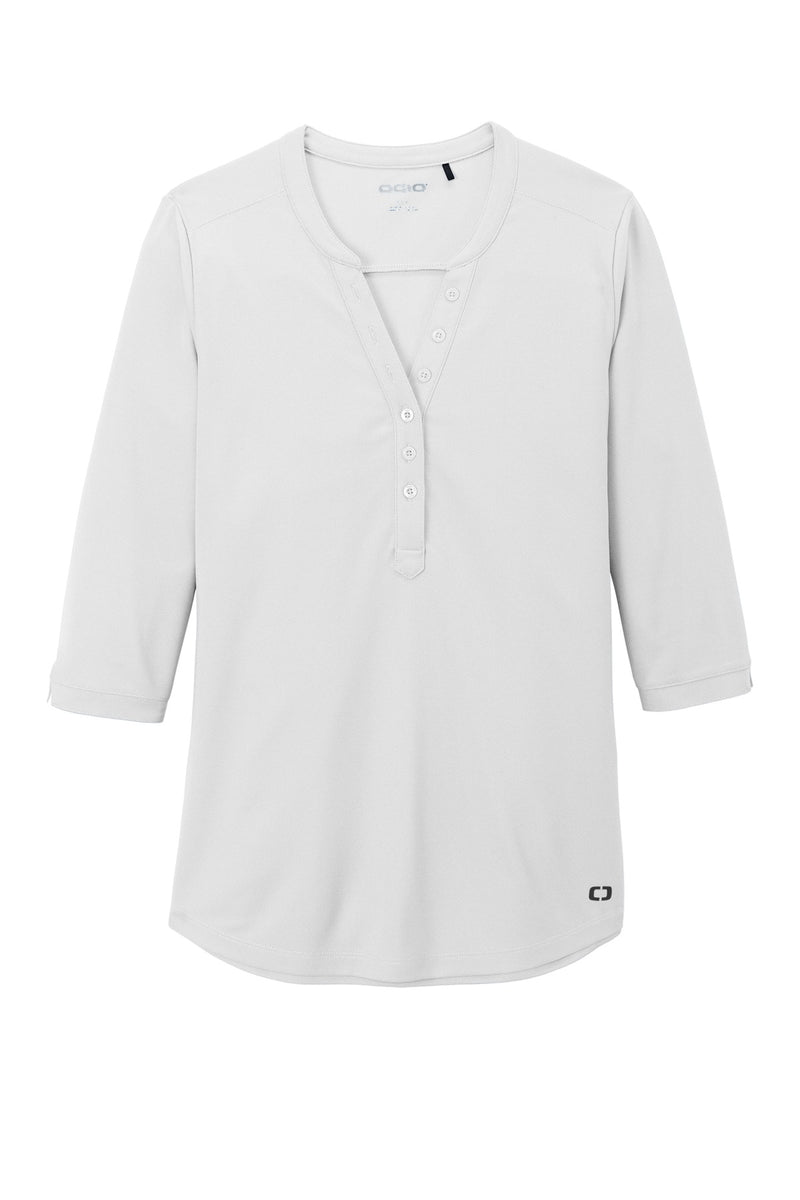 OGIO Women's Jewel Henley - Bright White