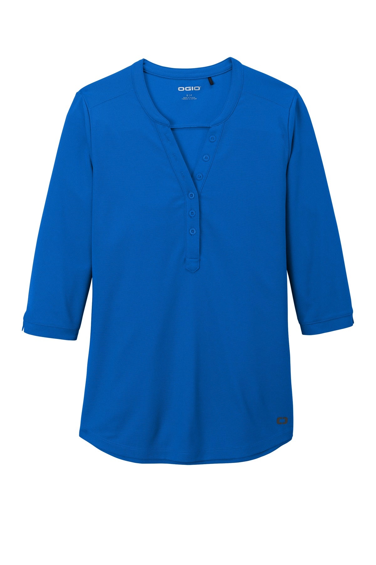 OGIO Women's Jewel Henley - Electric Blue