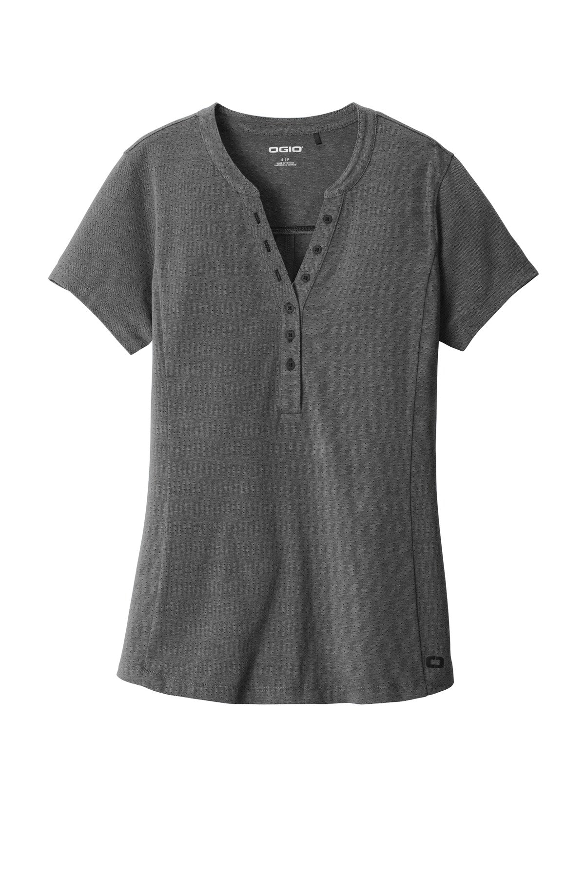 OGIO   Women's Tread Henley - Blacktop Heather