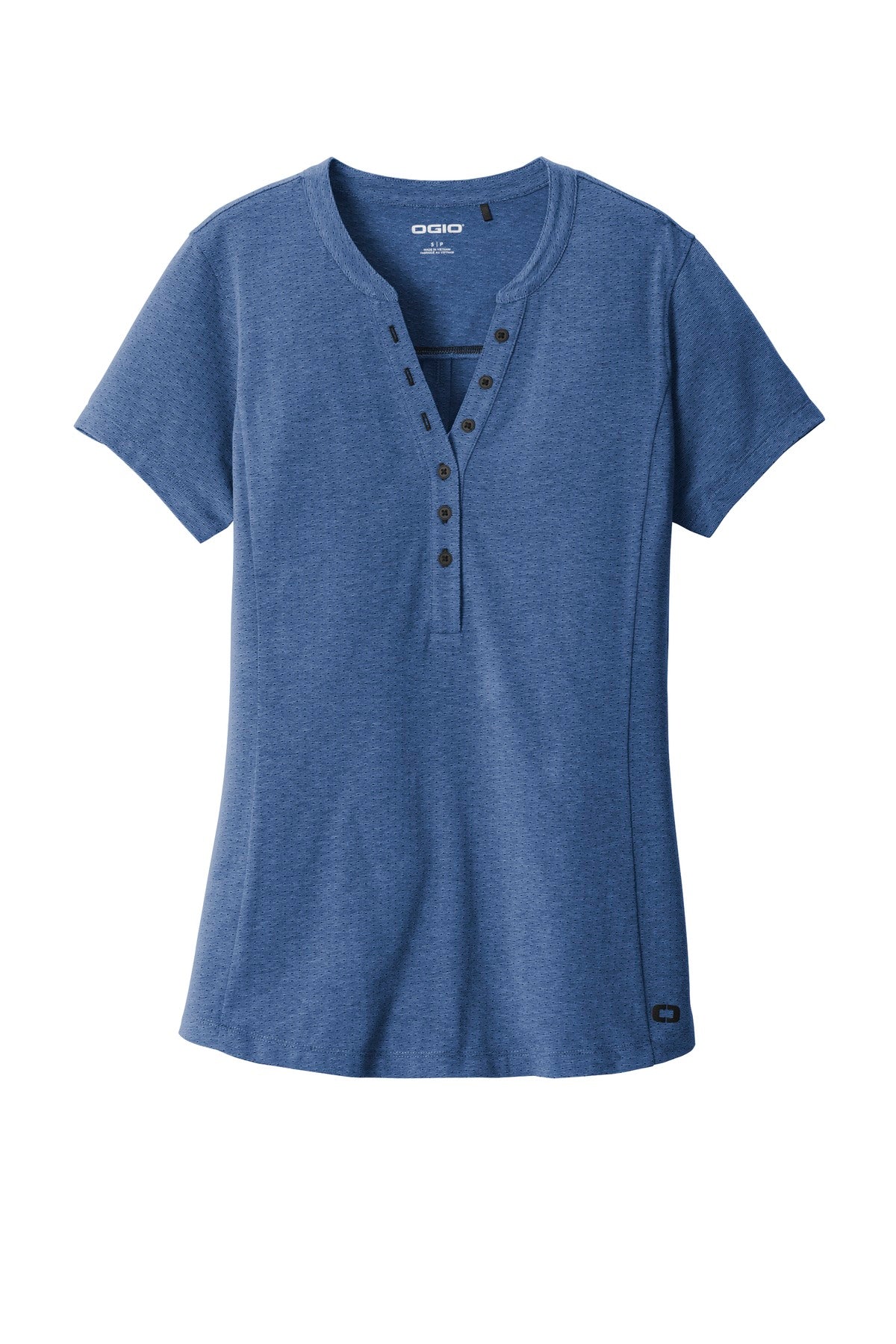OGIO   Women's Tread Henley - Blue Heather