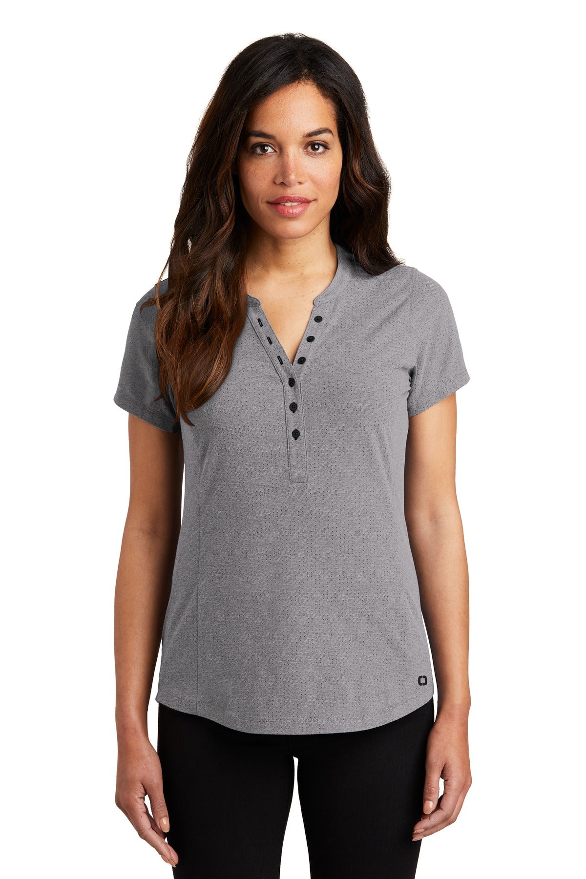 OGIO   Women's Tread Henley - Grey Heather