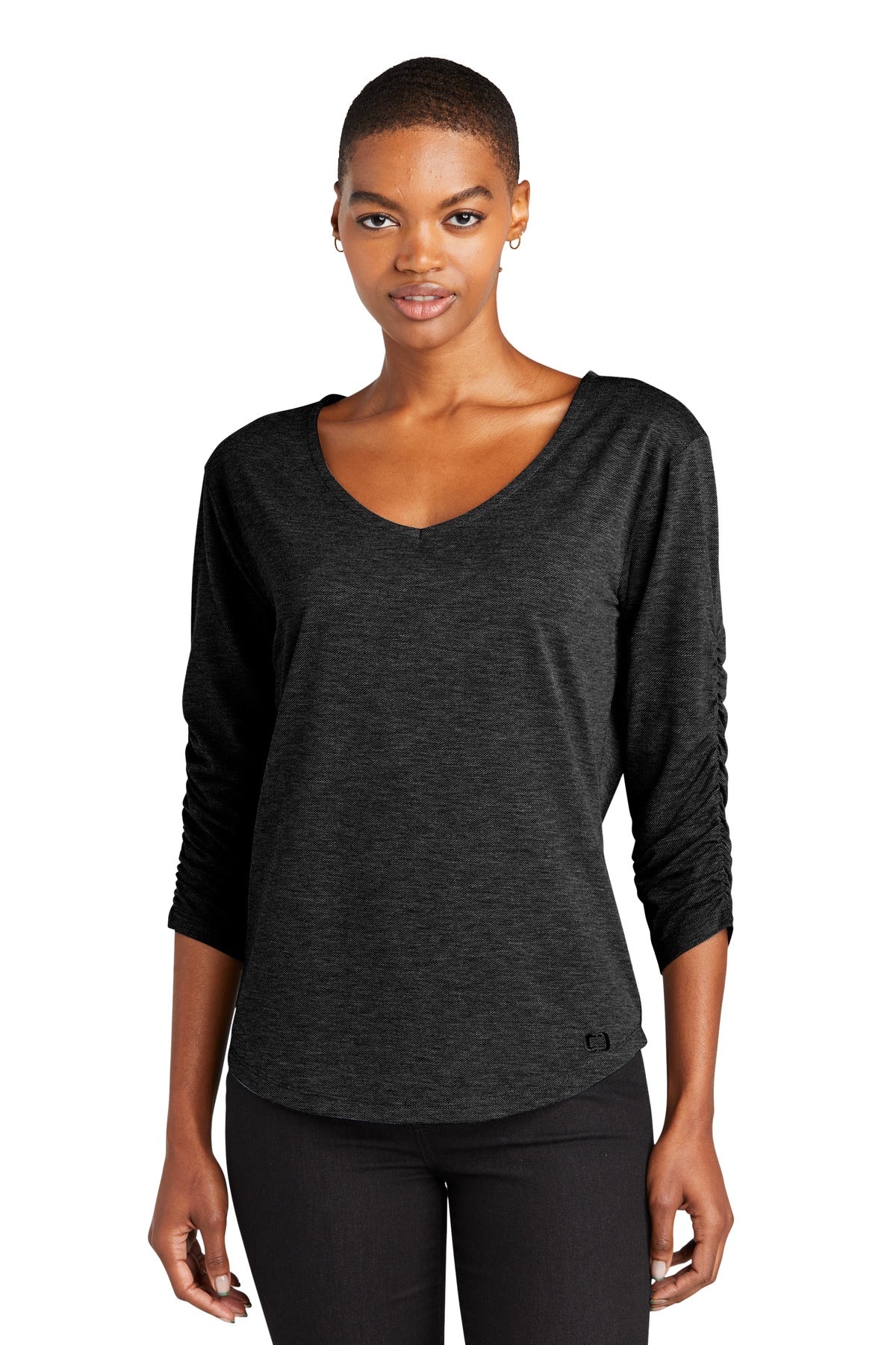 OGIO Women's Evolution V-Neck - Blacktop