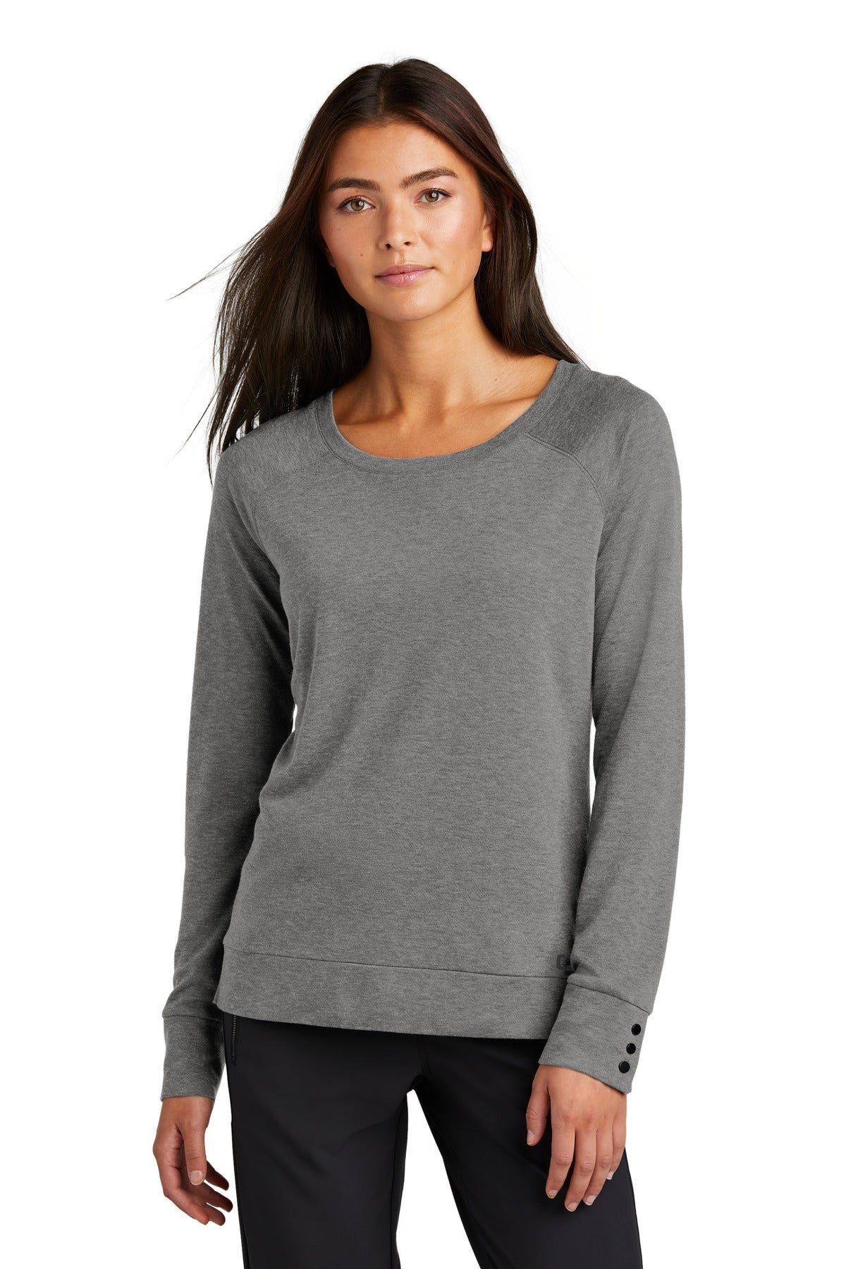 OGIO Women's Command Long Sleeve Scoop Neck - Gear Grey