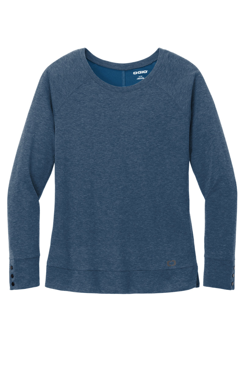 OGIO Women's Command Long Sleeve Scoop Neck - Spar Blue
