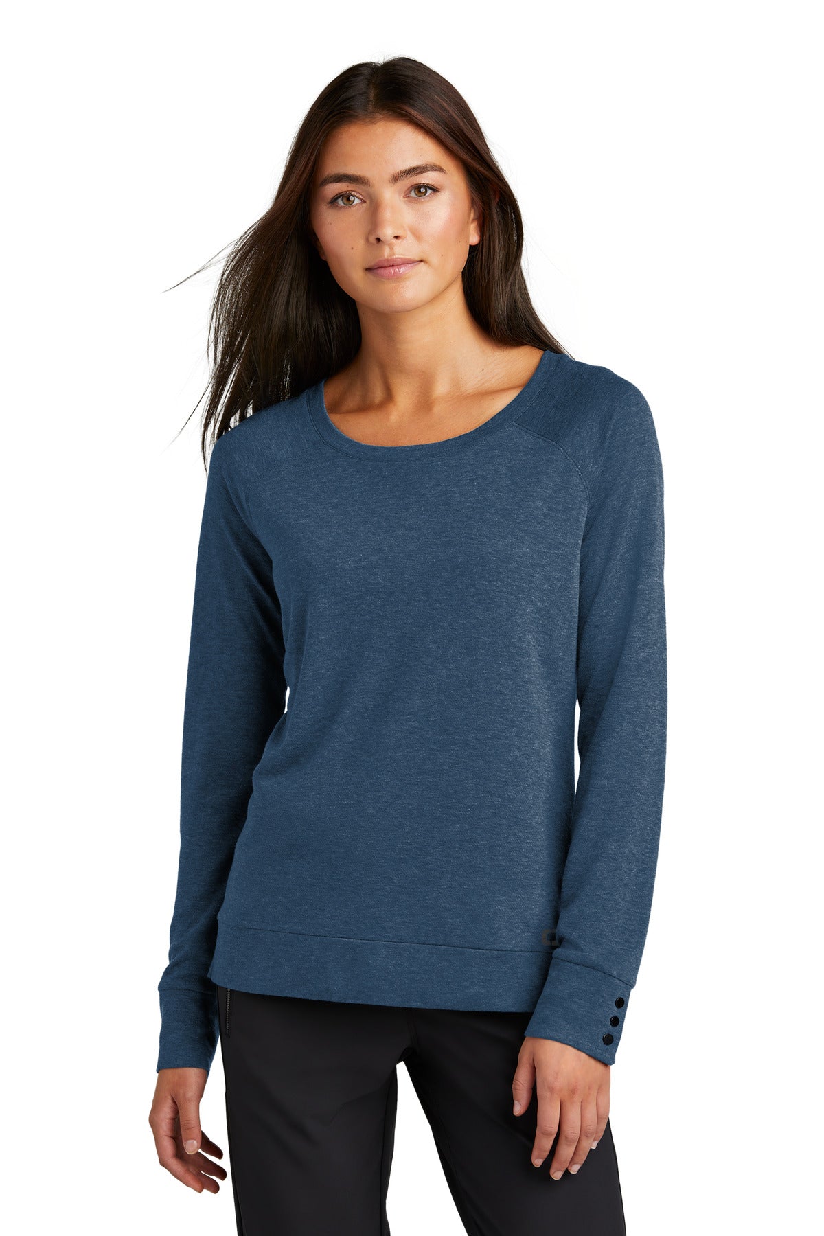 OGIO Women's Command Long Sleeve Scoop Neck - Spar Blue