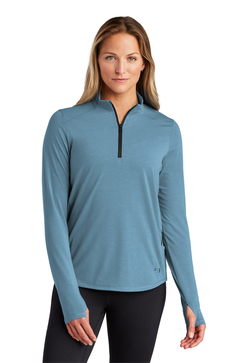 OGIO Women's Motion 1/4-Zip - Blue Mist