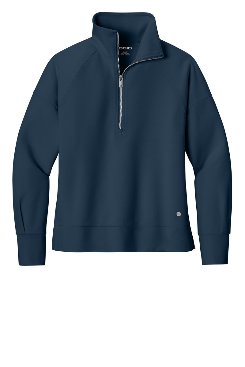 OGIO Women's Luuma 1/2-Zip - River Blue Navy