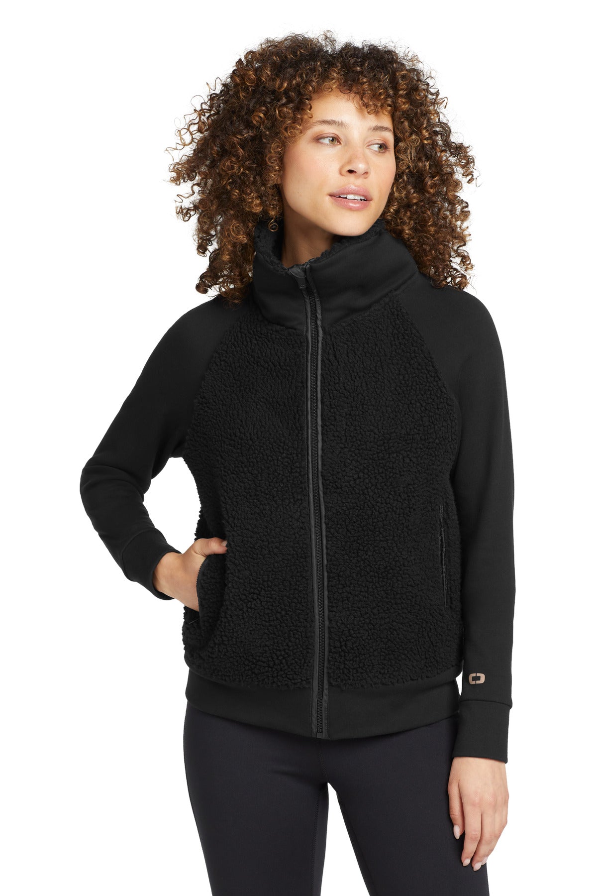 OGIO  Women's Luuma Sherpa Full-Zip - Blacktop