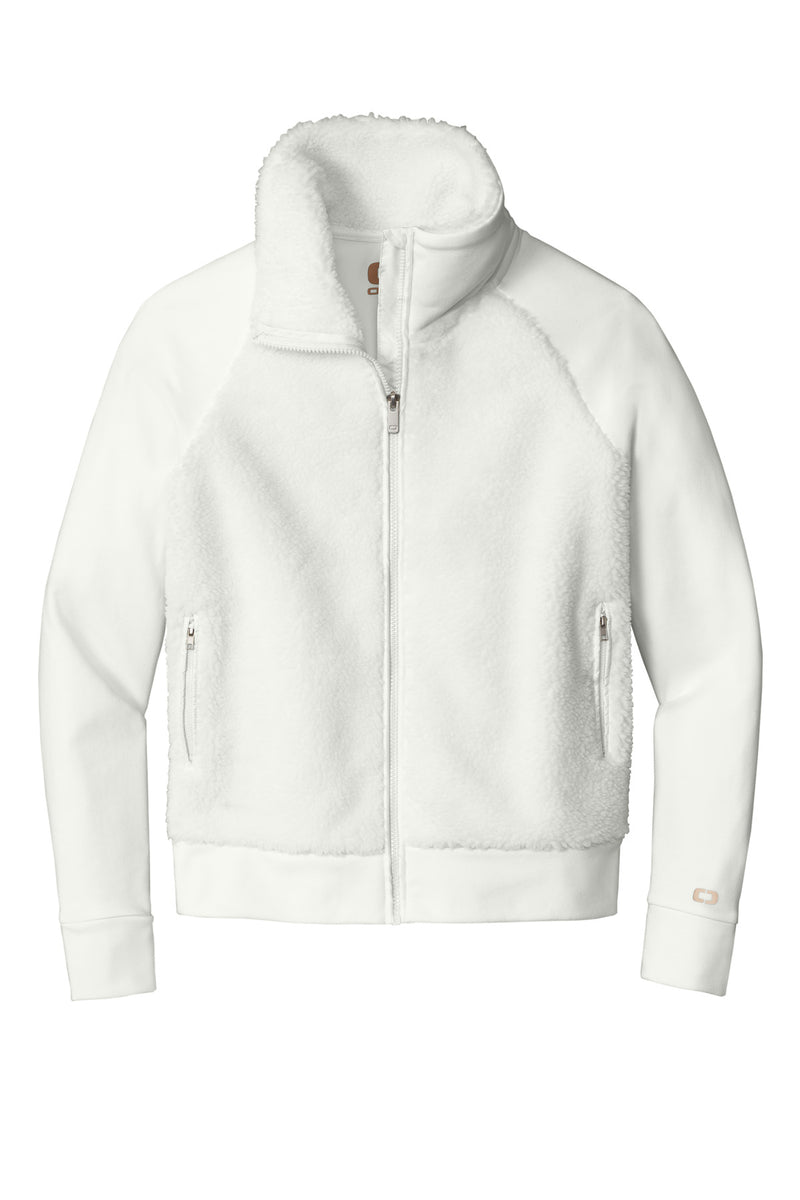 OGIO  Women's Luuma Sherpa Full-Zip - Ivory Snow