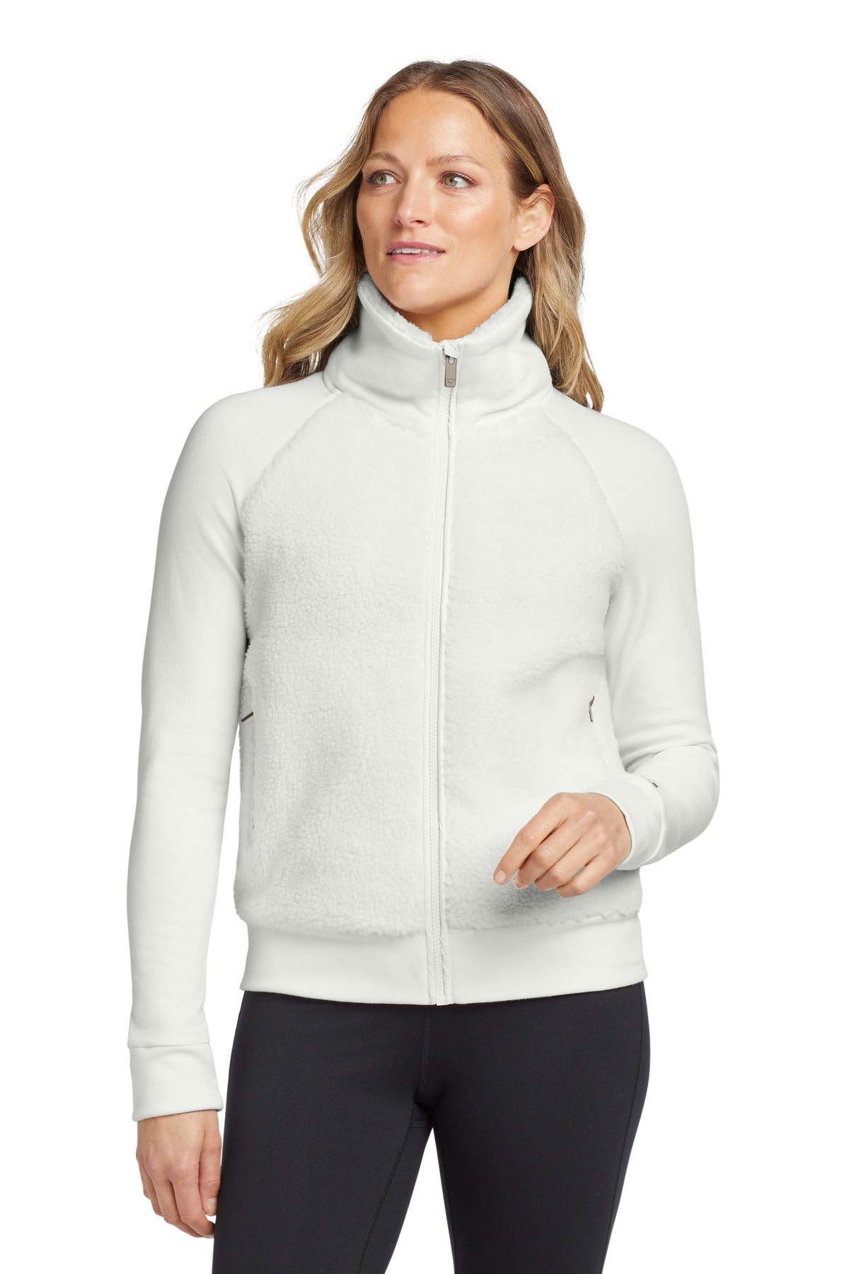 OGIO  Women's Luuma Sherpa Full-Zip - Ivory Snow