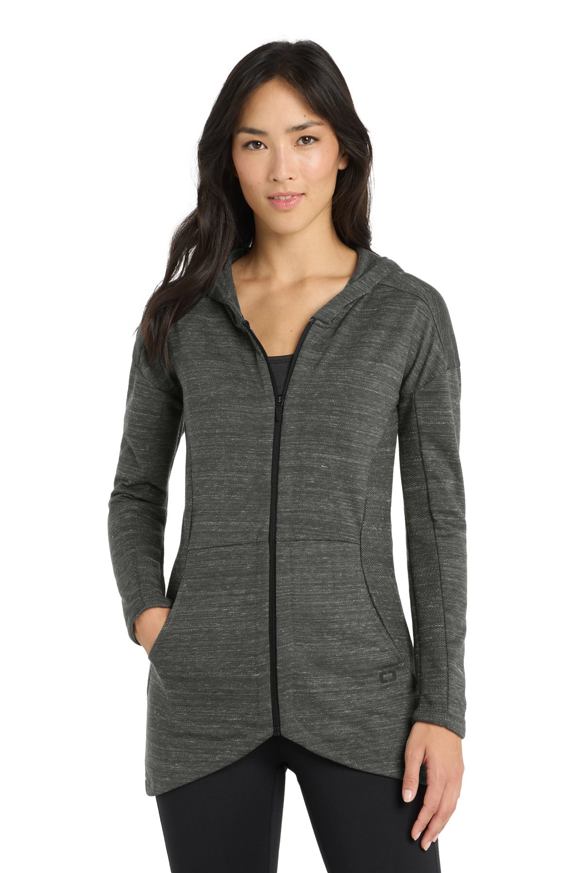OGIO Women's Flux Full-Zip Hoodie - Tarmac Grey Heather
