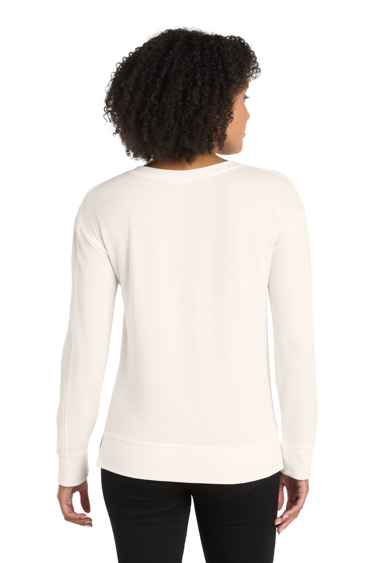 OGIO Women's Luuma Flex Long Sleeve V-Neck - Ivory Snow