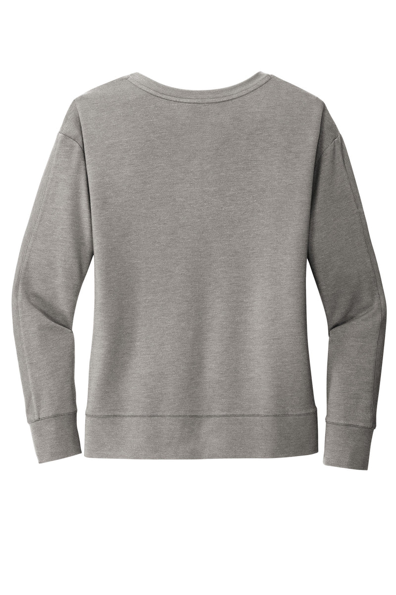 OGIO Women's Luuma Flex Long Sleeve V-Neck - Petrol Grey Heather