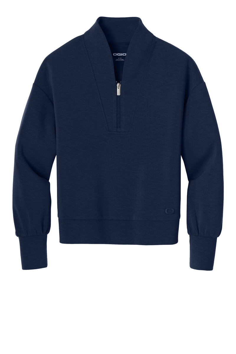 OGIO Women's Transcend 1/4-Zip - River Blue Navy