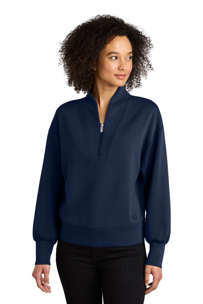 OGIO Women's Transcend 1/4-Zip - River Blue Navy