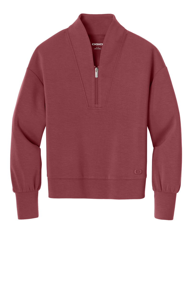 OGIO Women's Transcend 1/4-Zip - Soft Ruby