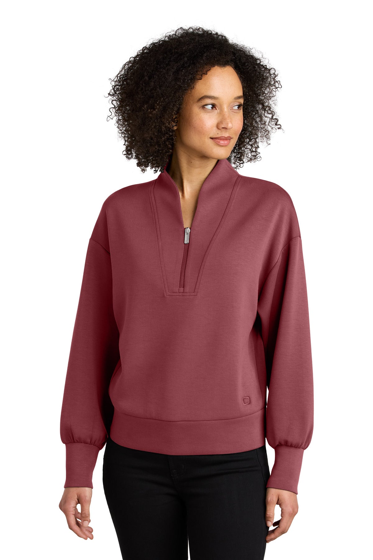 OGIO Women's Transcend 1/4-Zip - Soft Ruby