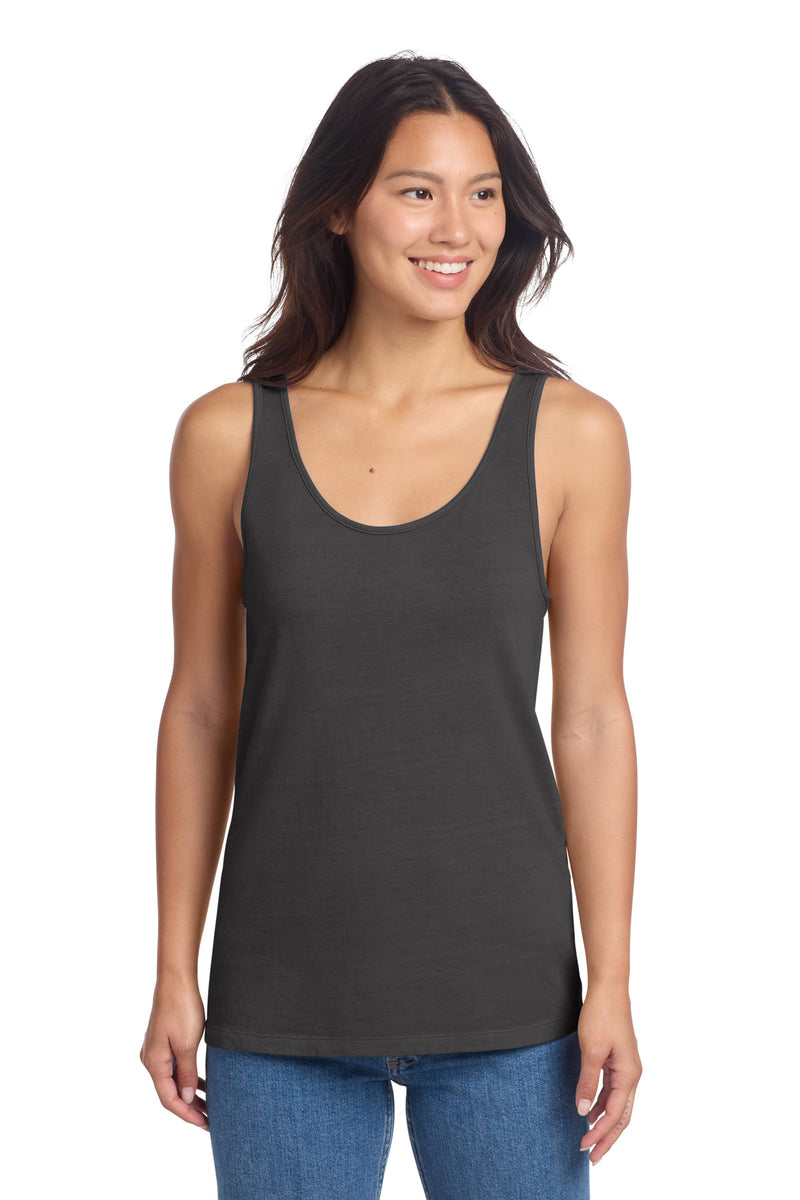 Port & Co Women's Beach Wash Garment-Dyed Tank - Coal