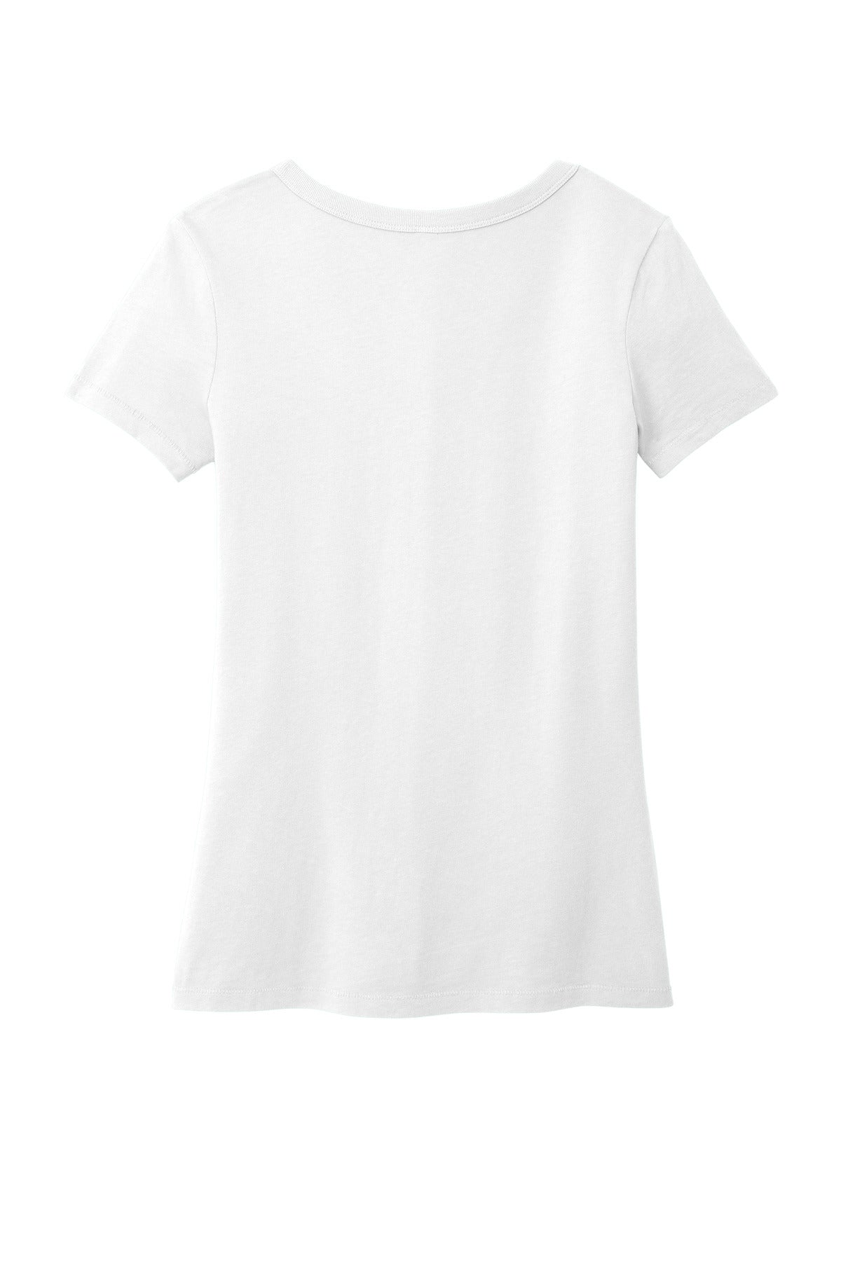 Port & Co Women's Beach Wash Garment-Dyed V-Neck Tee - White