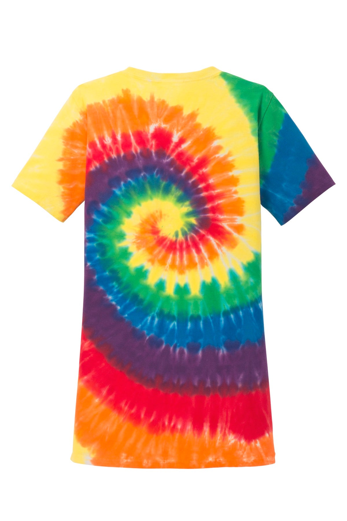 Port & Co Women's Tie-Dye V-Neck Tee - Rainbow