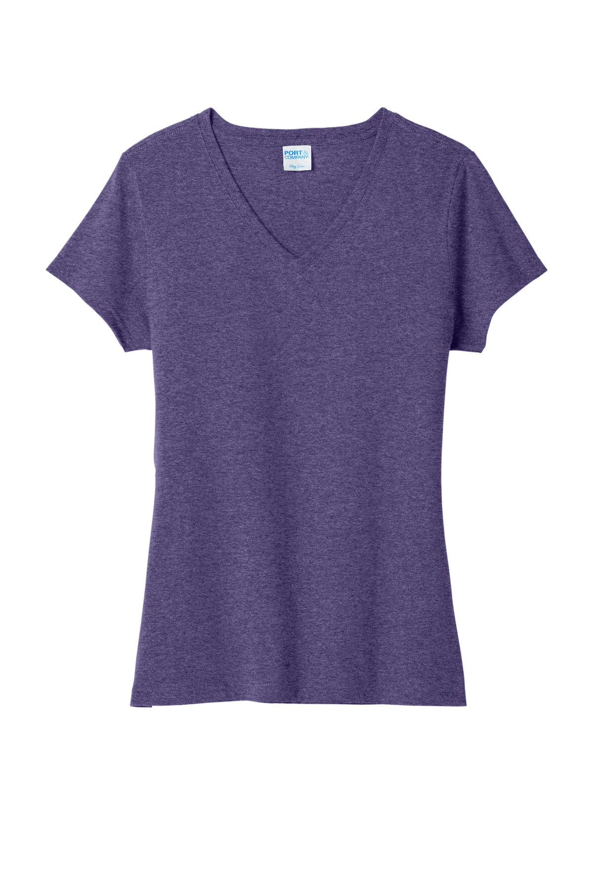 Port & Co Women's Tri-Blend V-Neck Tee - Team Purple Heather