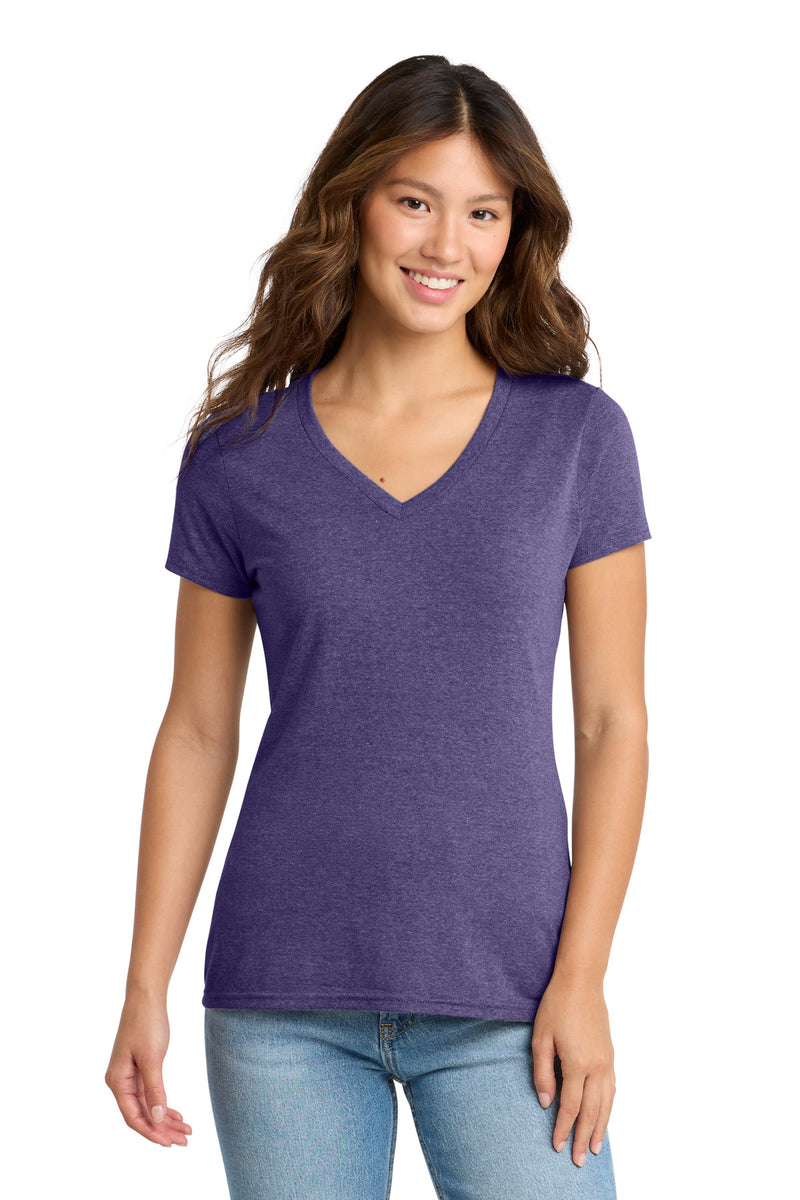 Port & Co Women's Tri-Blend V-Neck Tee - Team Purple Heather