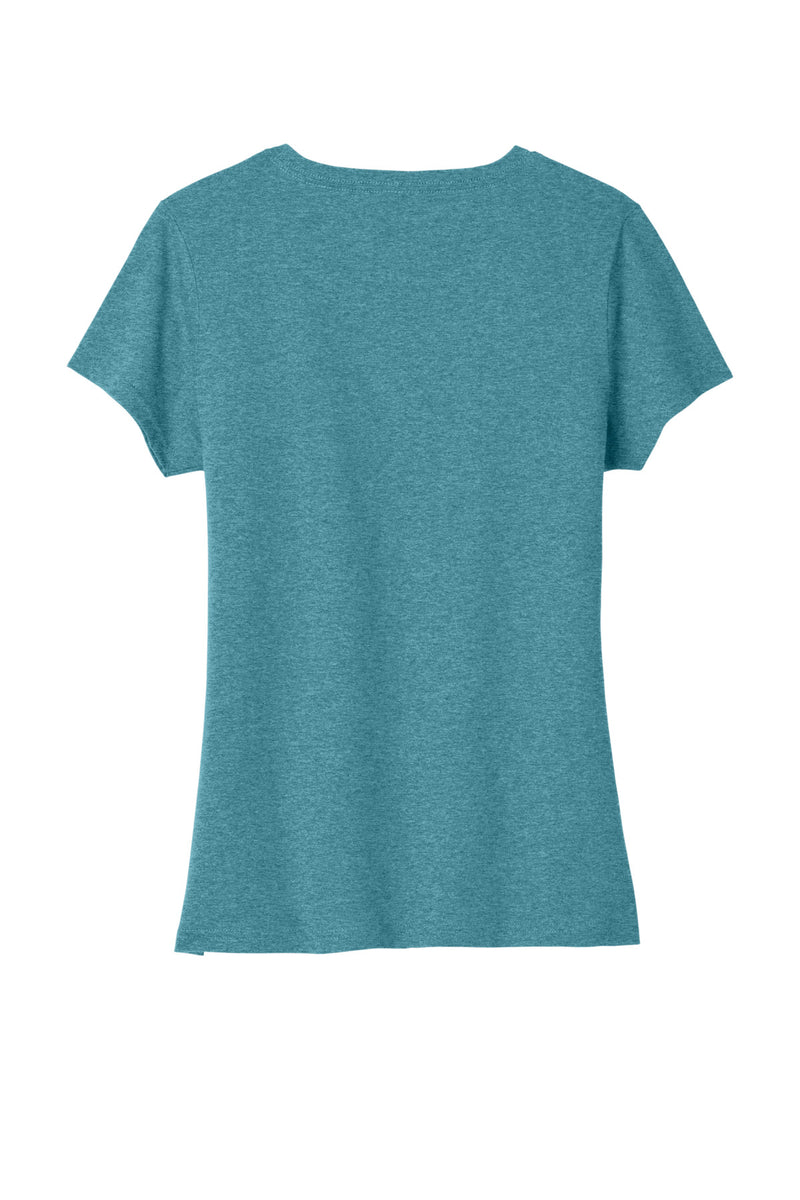 Port & Co Women's Tri-Blend V-Neck Tee - Vivid Teal Heather