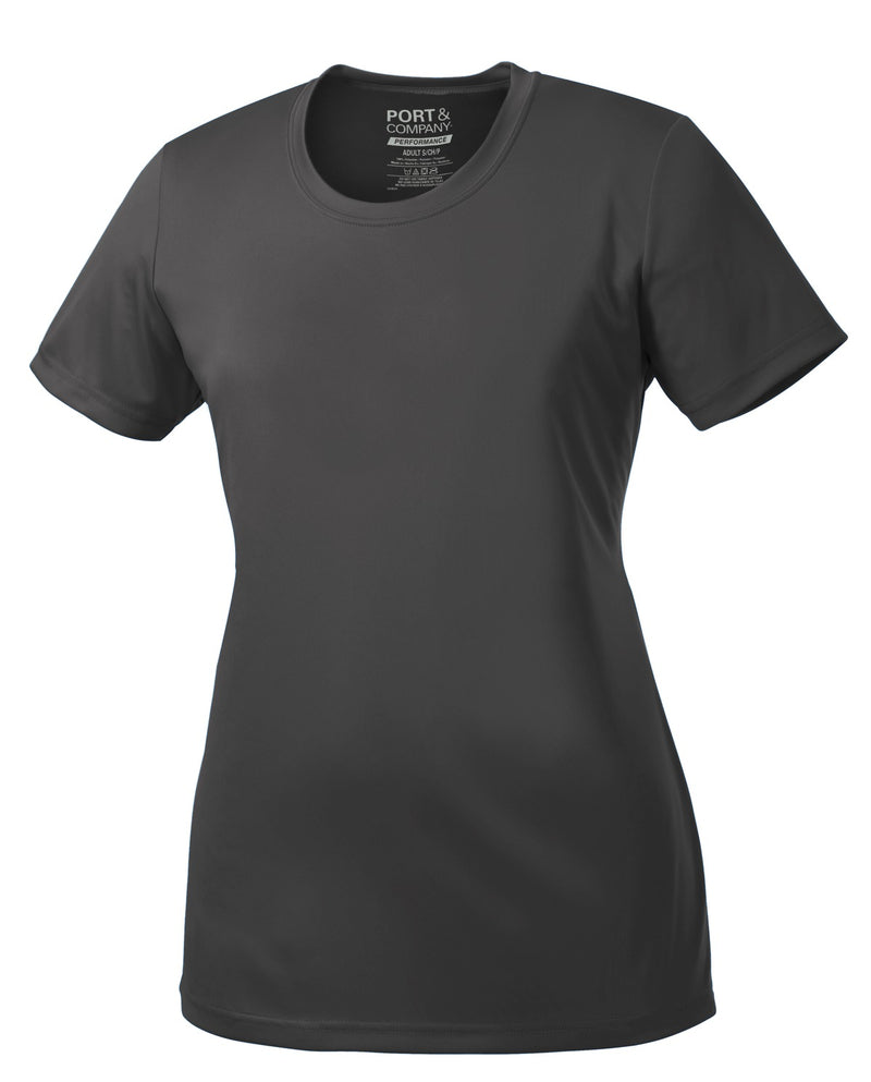 Port & Co Women's Performance Tee - Charcoal