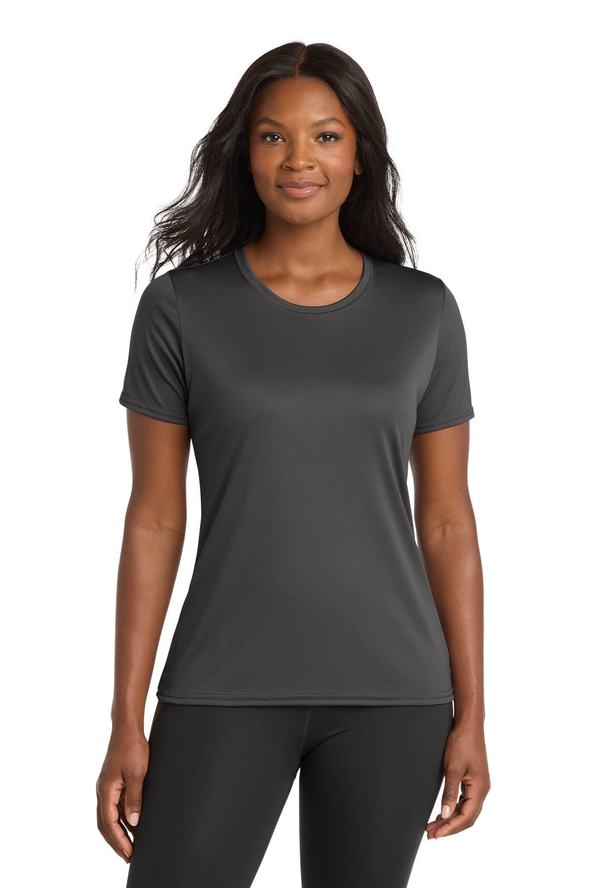 Port & Co Women's Performance Tee - Charcoal
