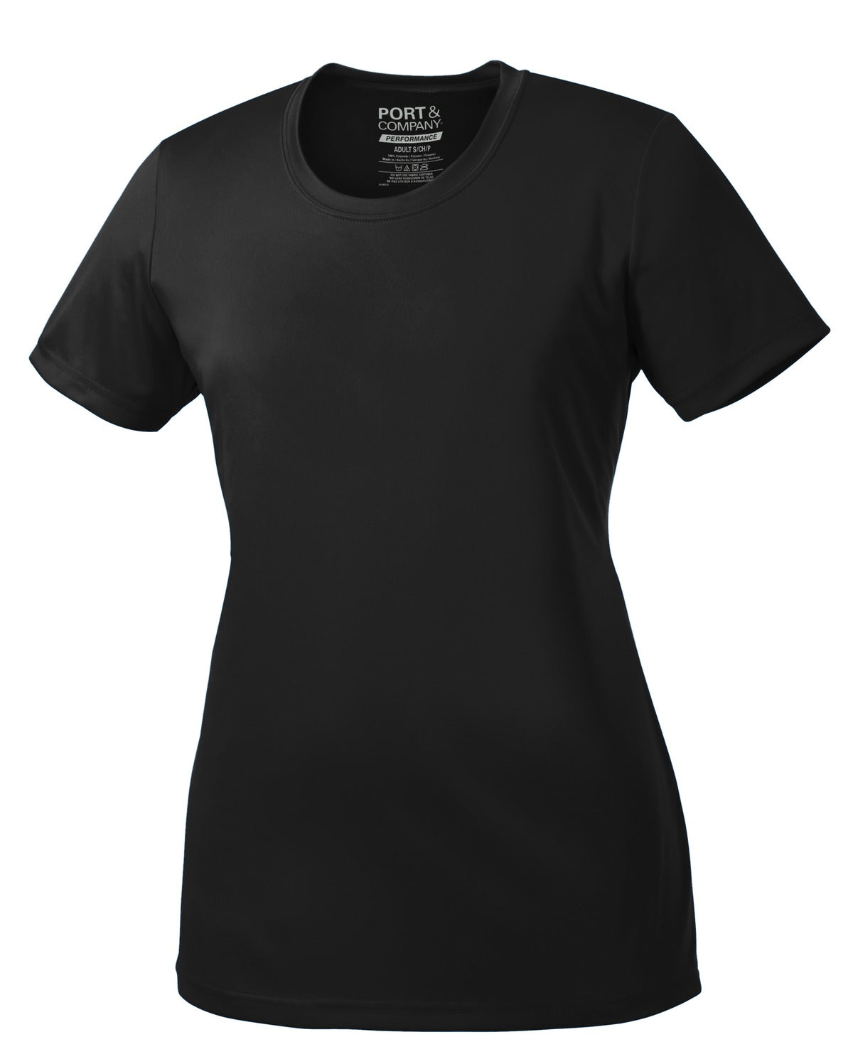 Port & Co Women's Performance Tee - Jet Black