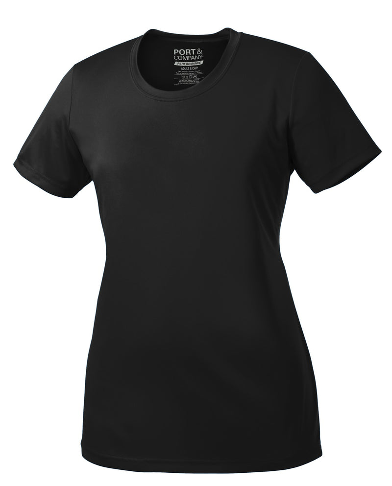 Port & Co Women's Performance Tee - Jet Black
