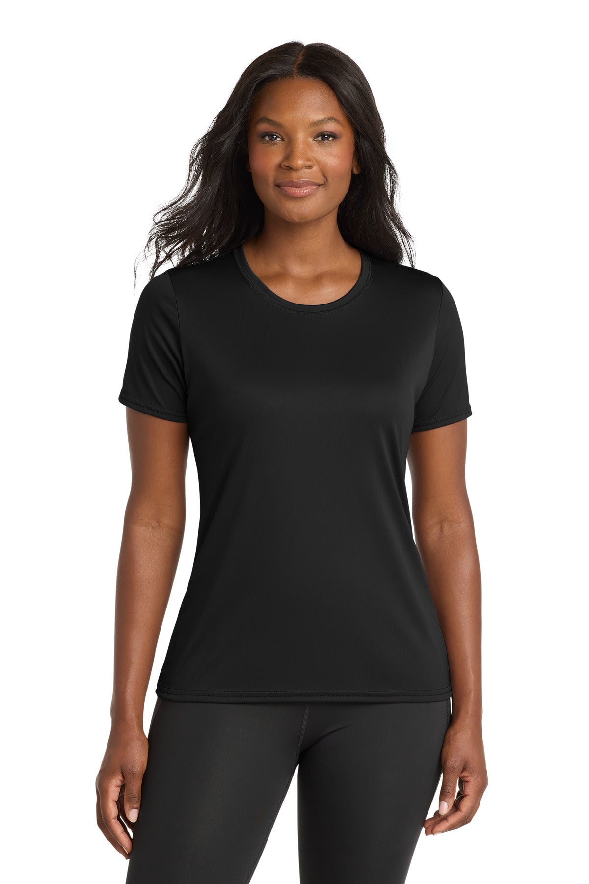 Port & Co Women's Performance Tee - Jet Black