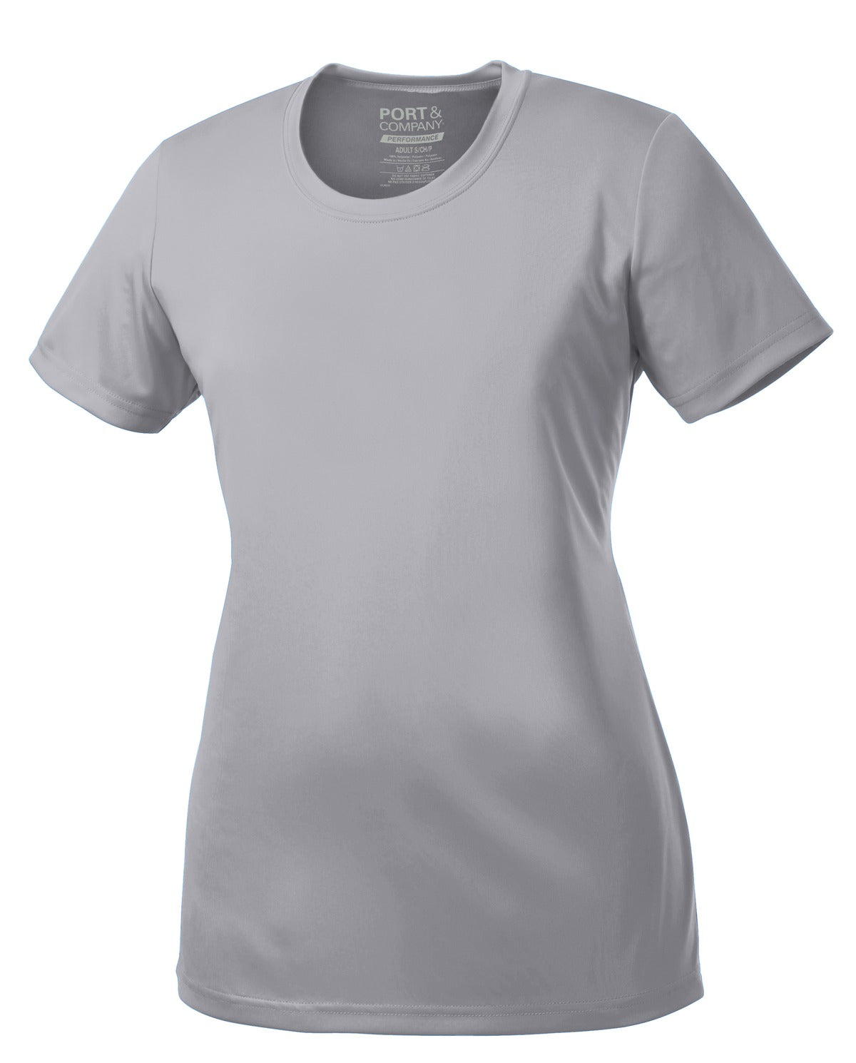 Port & Co Women's Performance Tee - Silver