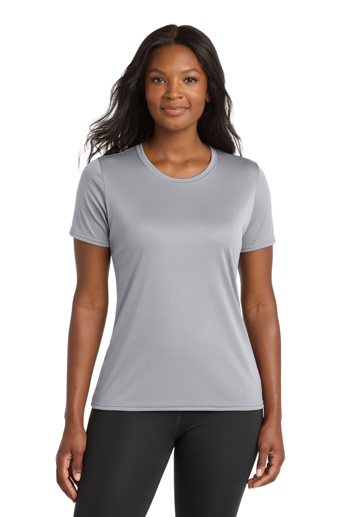 Port & Co Women's Performance Tee - Silver