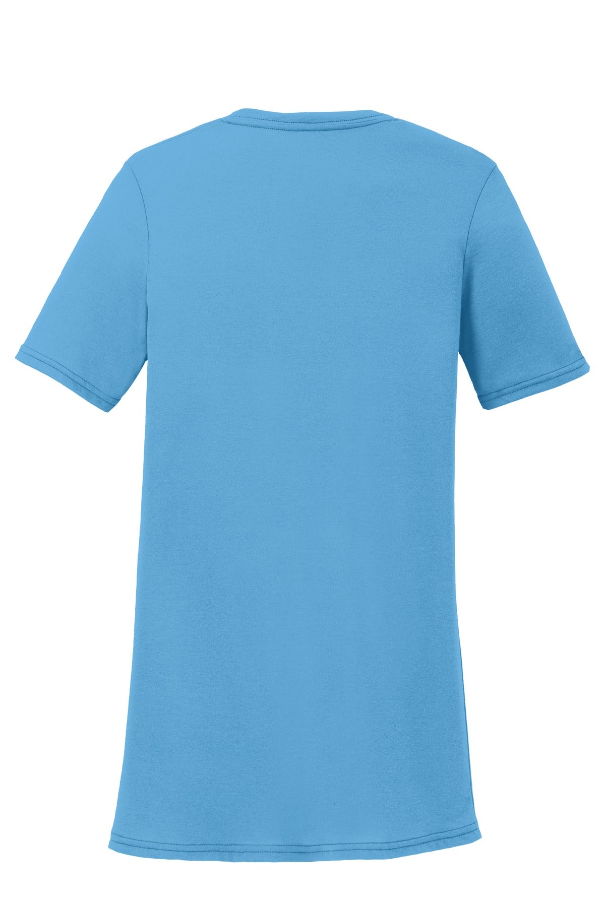 Port & Co Women's Performance Blend V-Neck Tee - Aquatic Blue