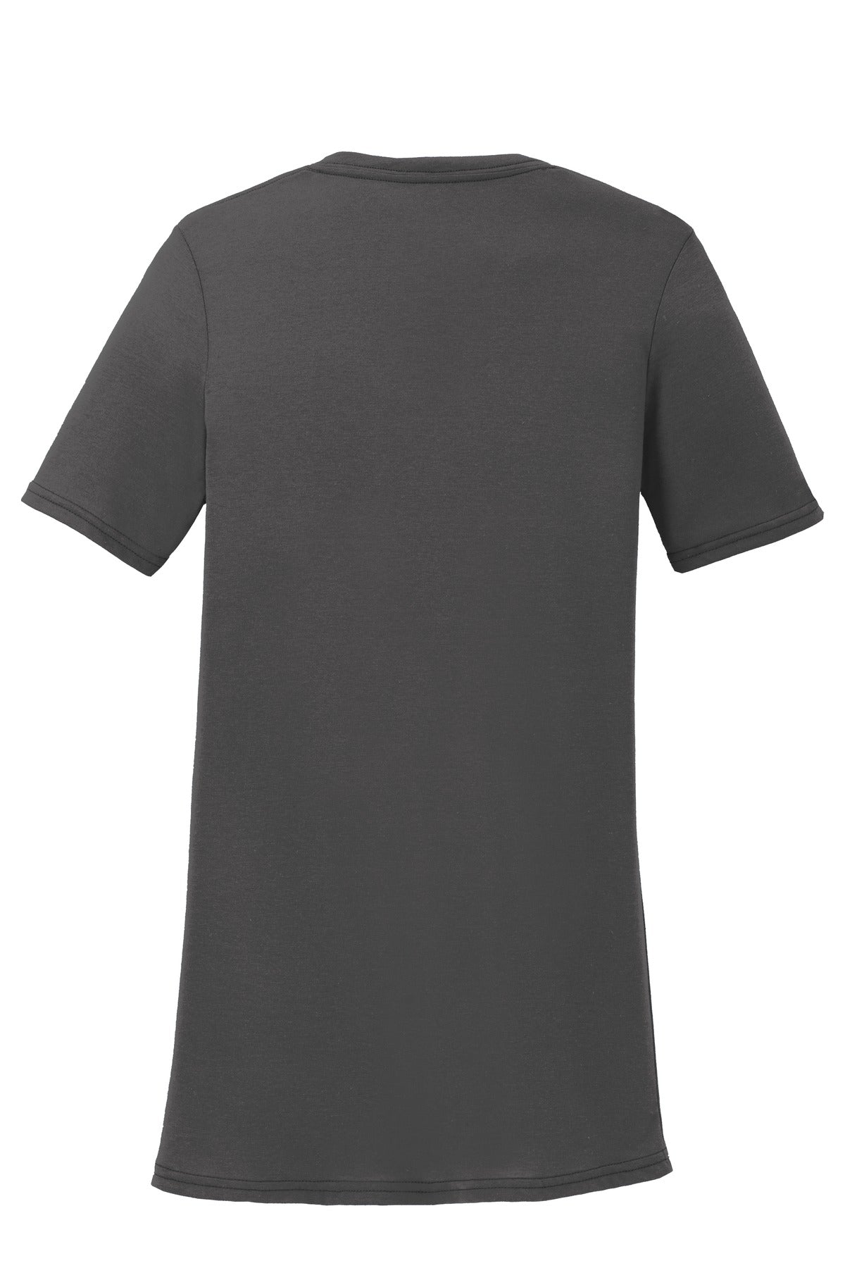 Port & Co Women's Performance Blend V-Neck Tee - Charcoal
