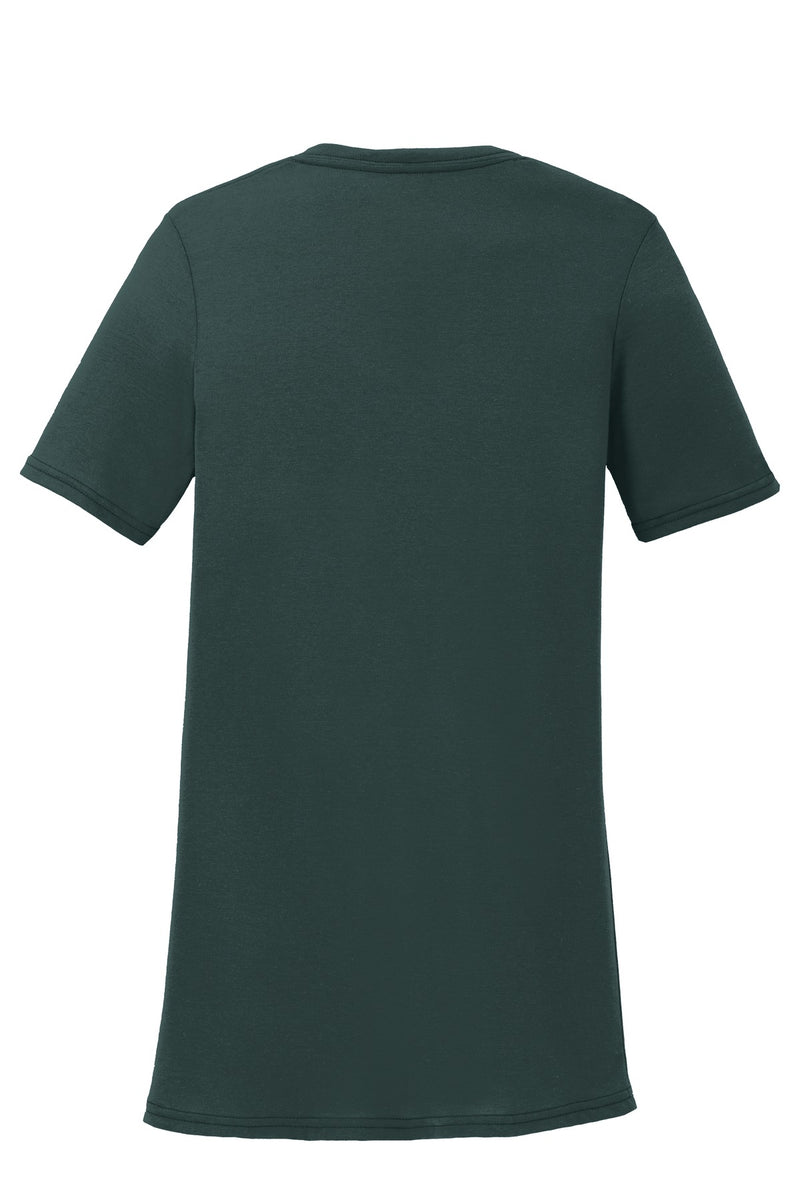 Port & Co Women's Performance Blend V-Neck Tee - Dark Green