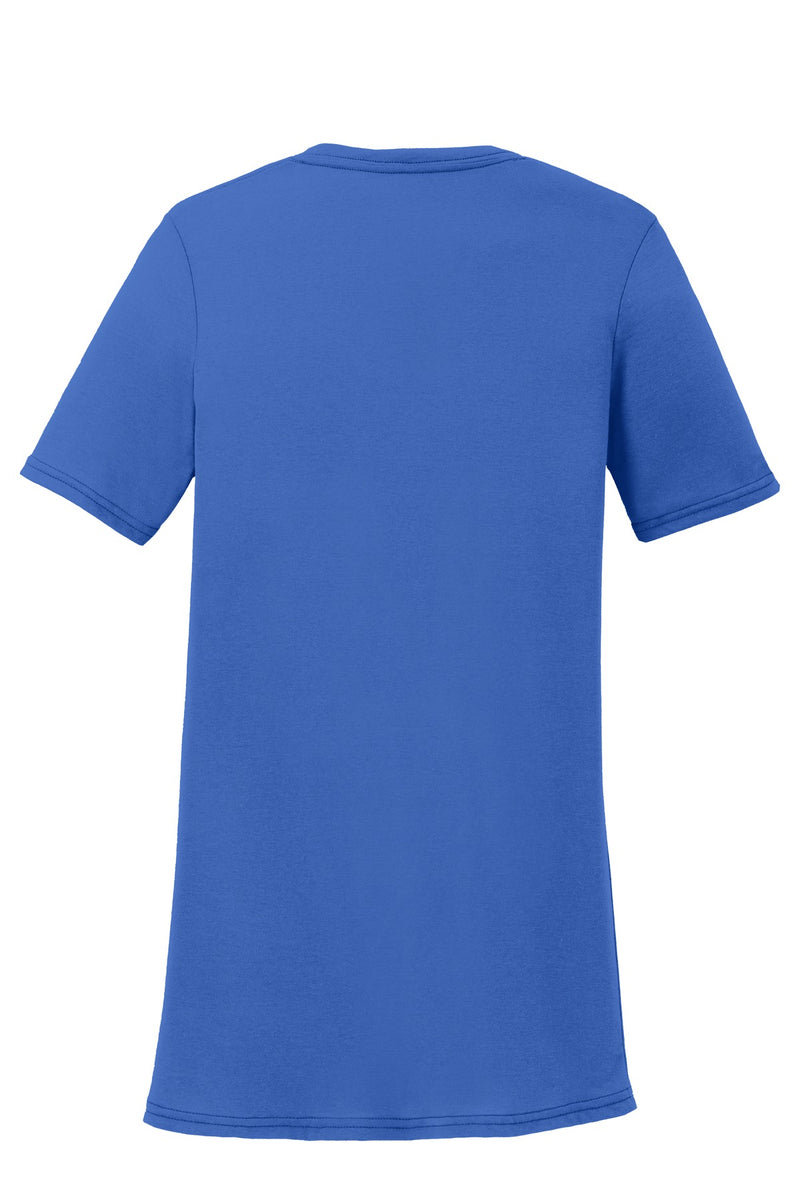 Port & Co Women's Performance Blend V-Neck Tee - True Royal