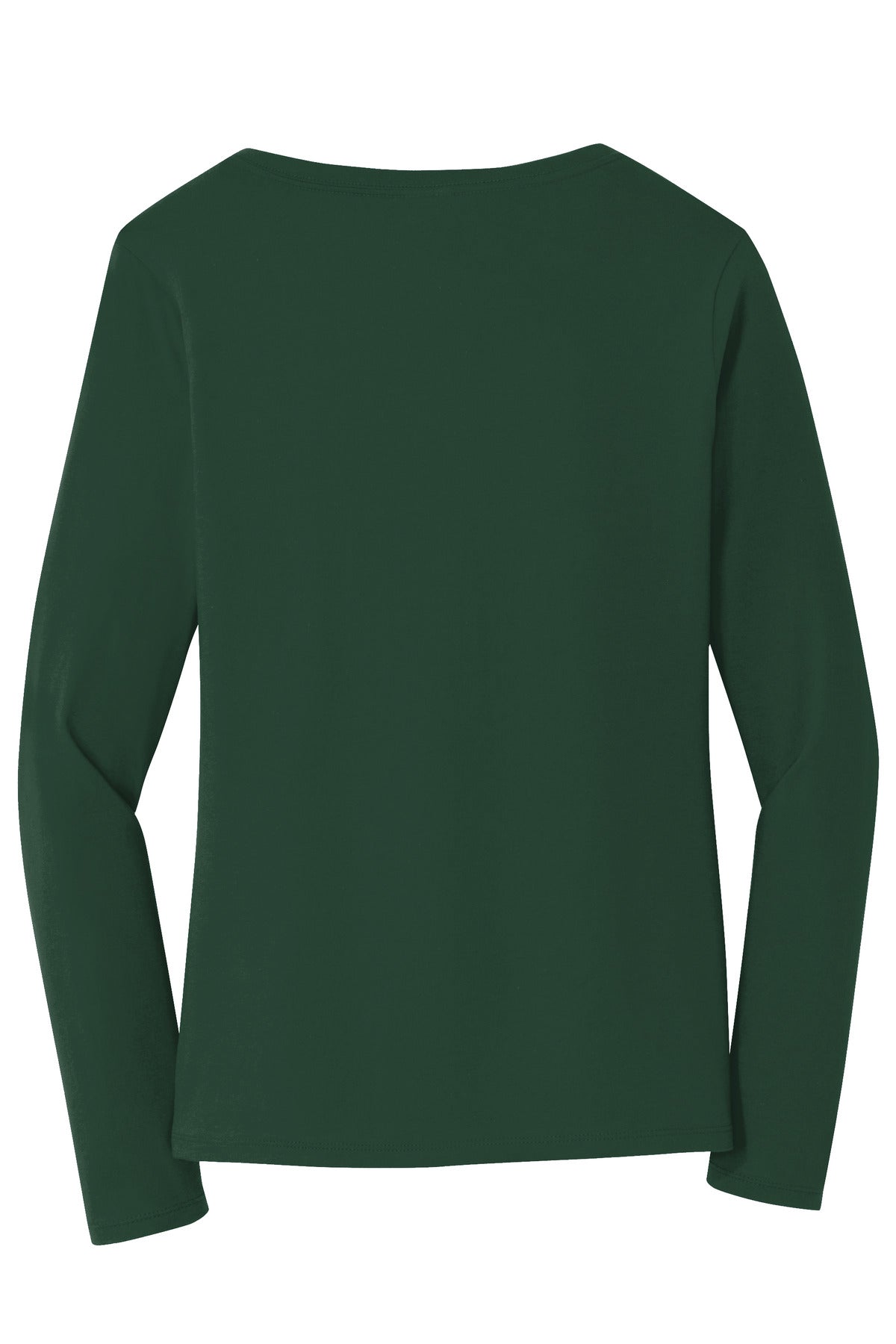 Port & Co Women's Long Sleeve Fan Favorite V-Neck Tee - Forest Green
