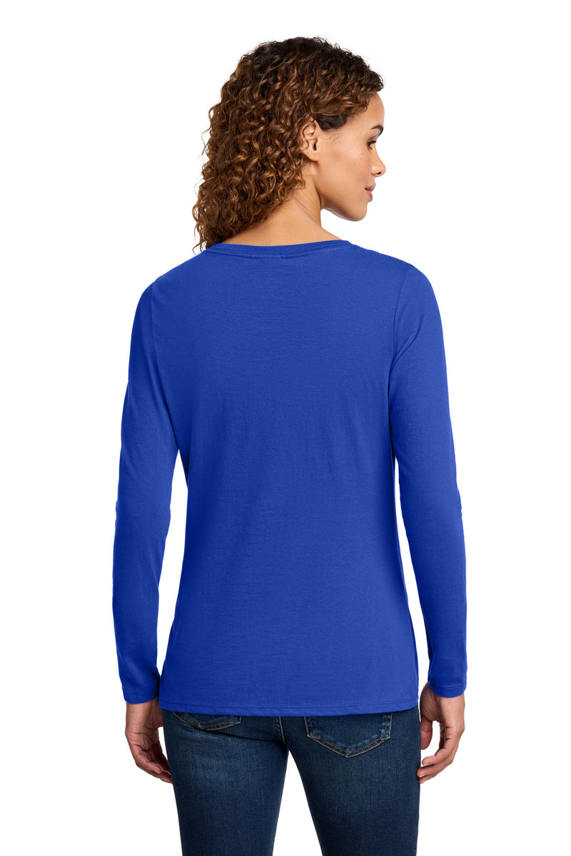 Port & Co Women's Long Sleeve Fan Favorite V-Neck Tee - True Royal