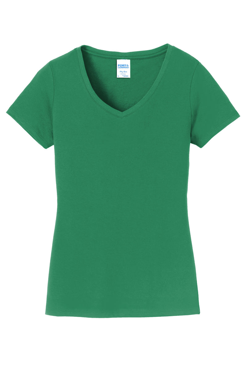 Port & Co Women's Fan Favorite V-Neck Tee - Athletic Kelly