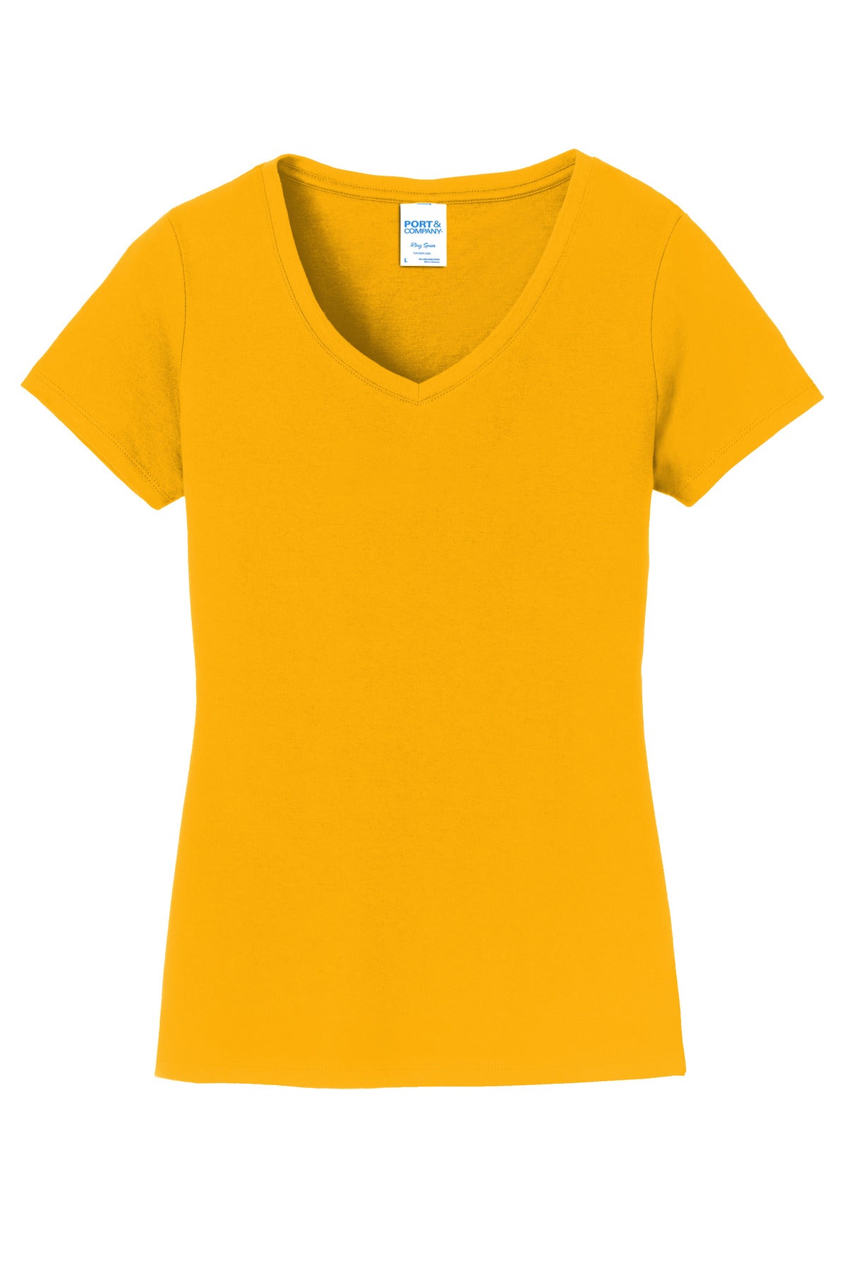 Port & Co Women's Fan Favorite V-Neck Tee - Bright Gold