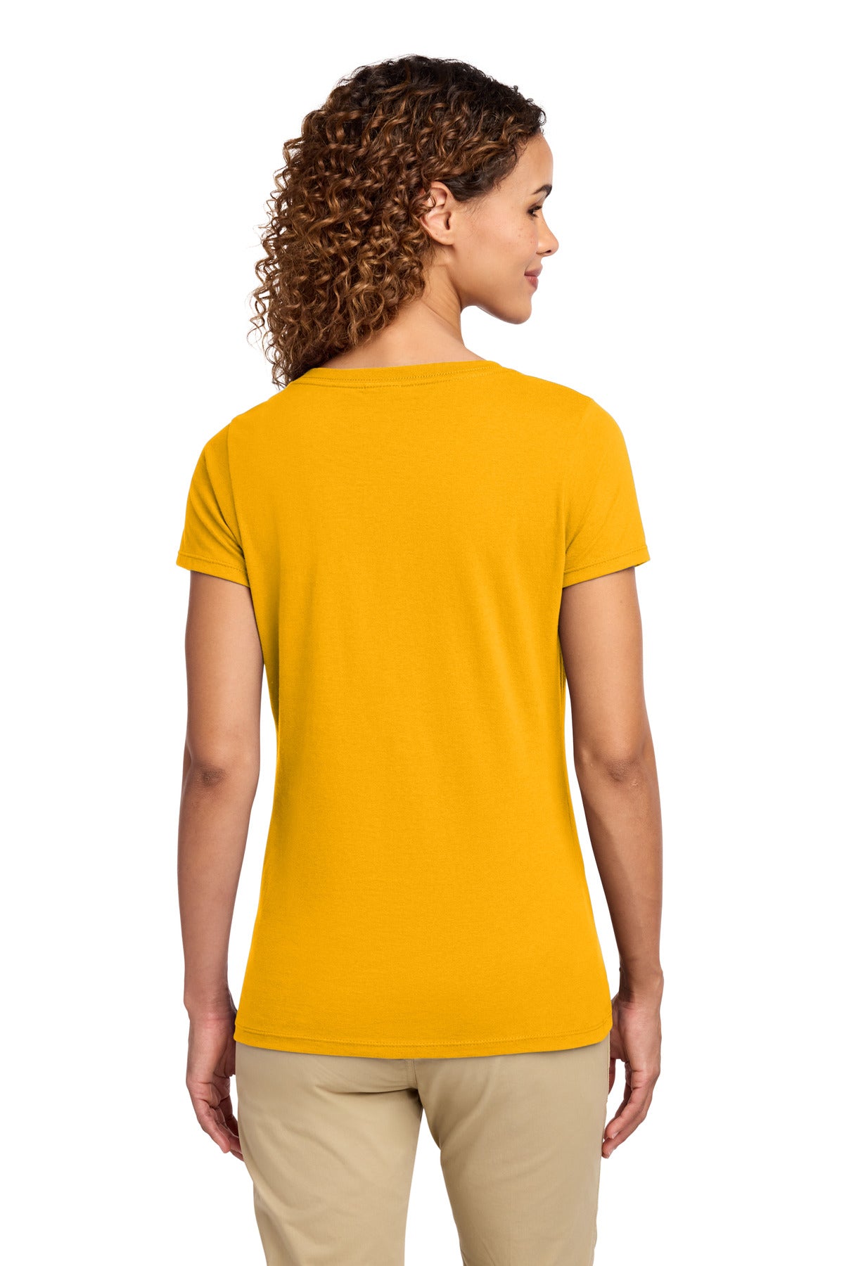 Port & Co Women's Fan Favorite V-Neck Tee - Bright Gold