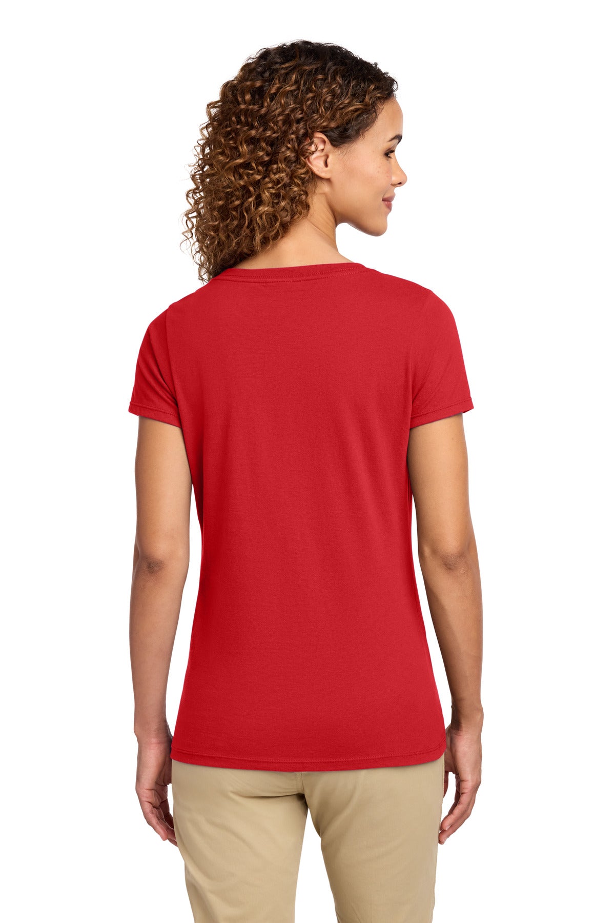 Port & Co Women's Fan Favorite V-Neck Tee - Bright Red