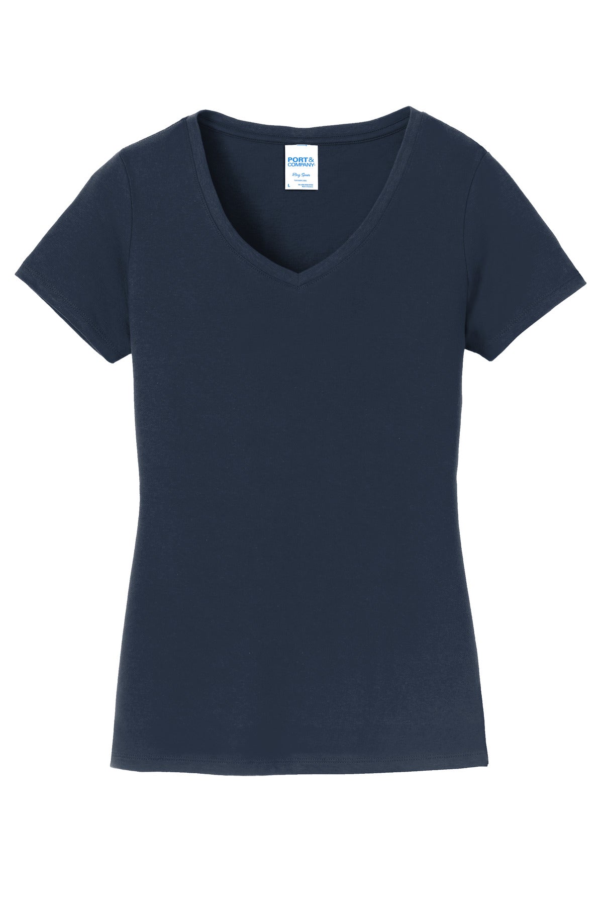 Port & Co Women's Fan Favorite V-Neck Tee - Deep Navy