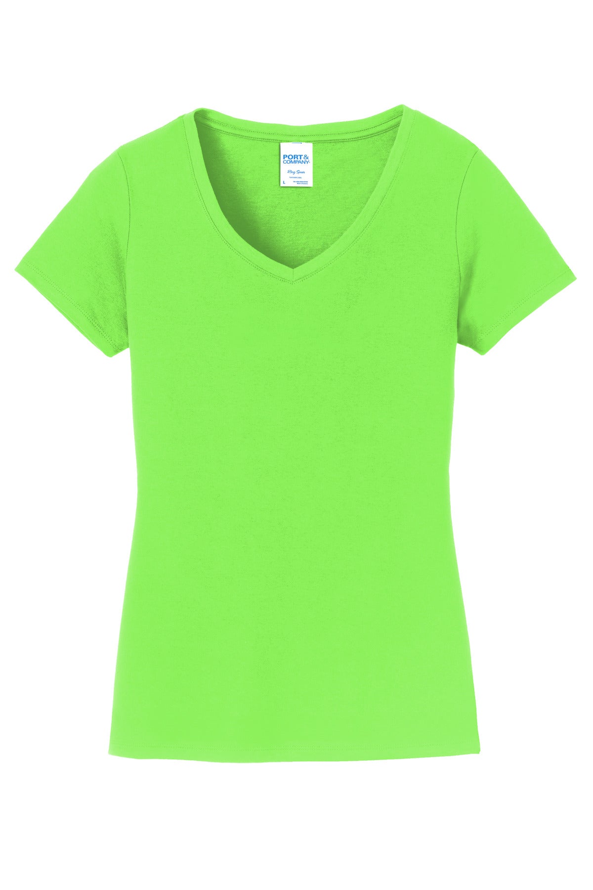 Port & Co Women's Fan Favorite V-Neck Tee - Flash Green