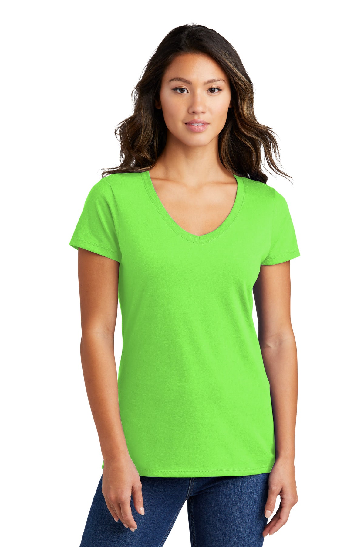 Port & Co Women's Fan Favorite V-Neck Tee - Flash Green