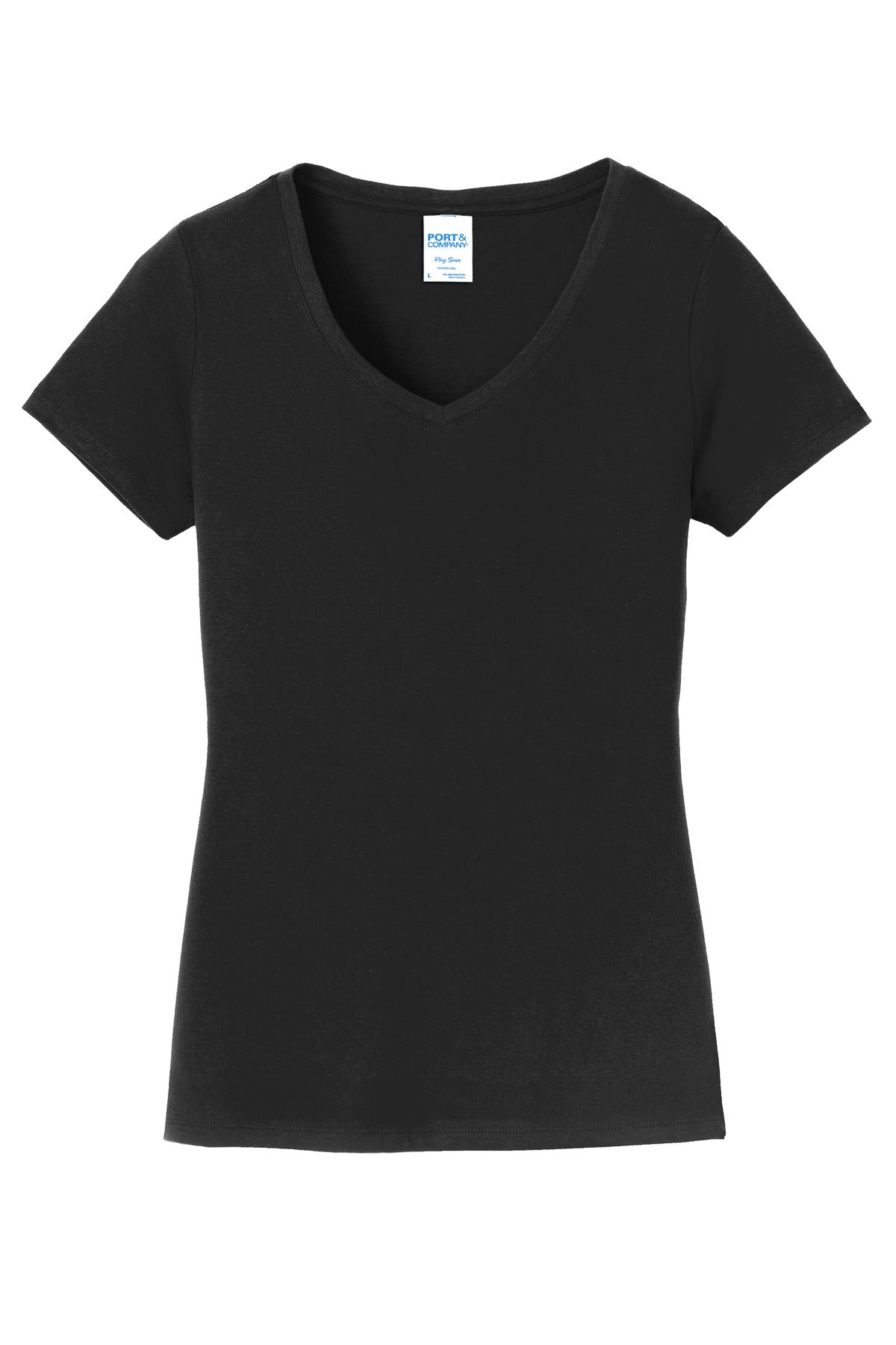 Port & Co Women's Fan Favorite V-Neck Tee - Jet Black